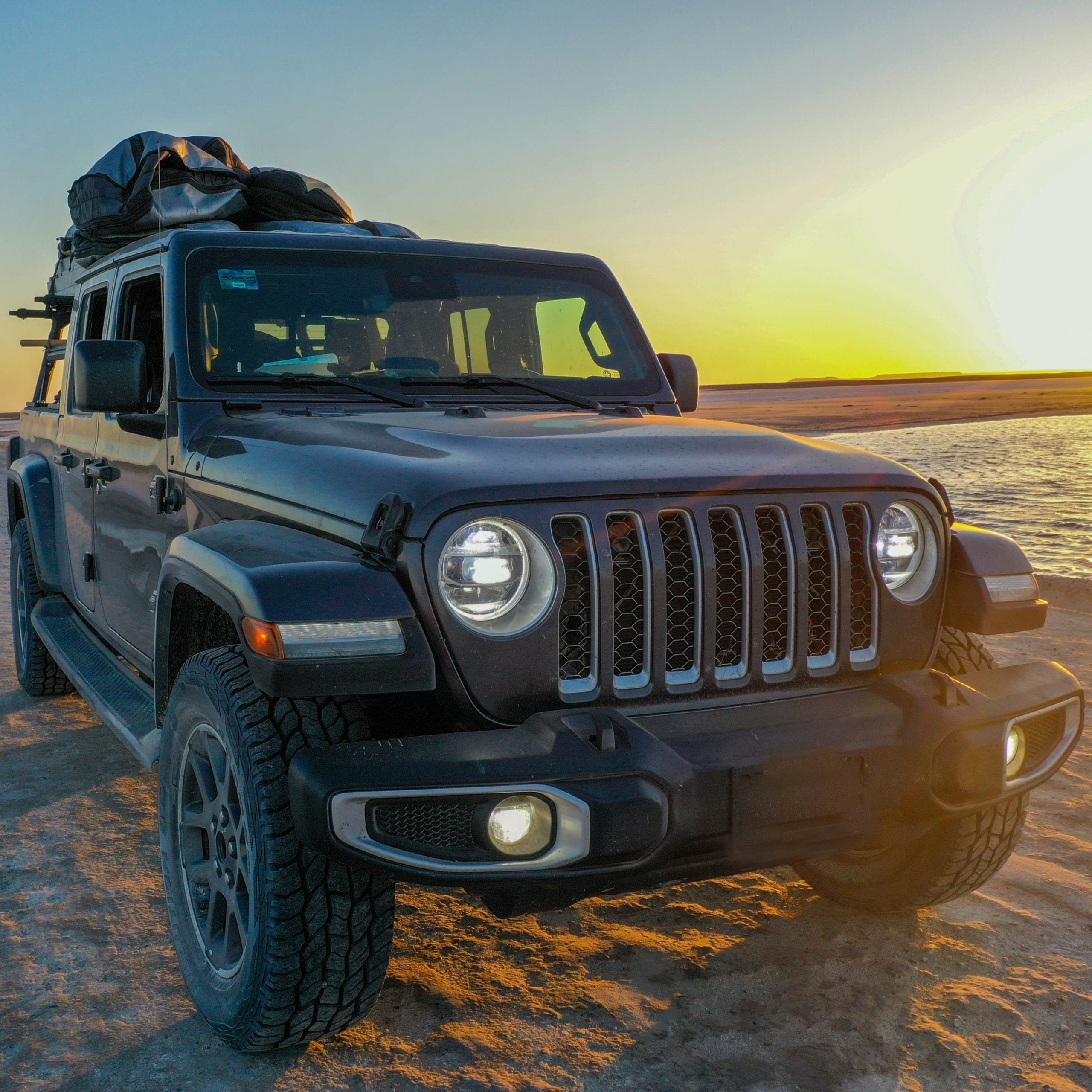 Jeep Gladiator Overlander traveling through challenging terrains in Baja