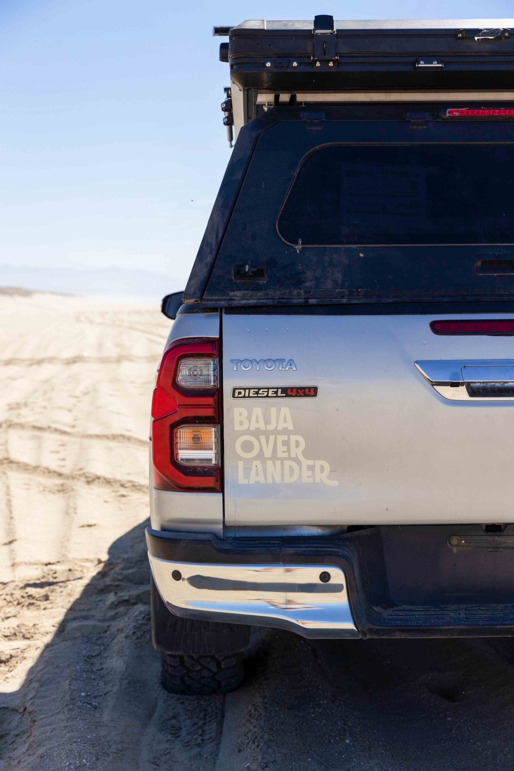 Toyota Hilux 4x4 Camper with pop-up tent for Baja California adventures