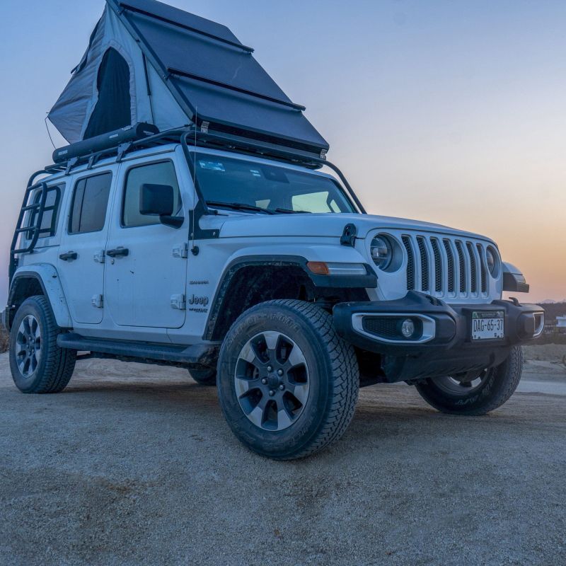 Photo of a Jeep Wrangler camper.